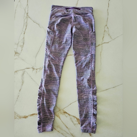 Lululemon Speed Tight IV Space Dye Camo Tender Violet Black Grape Purple Size 6 - Picture 5 of 16